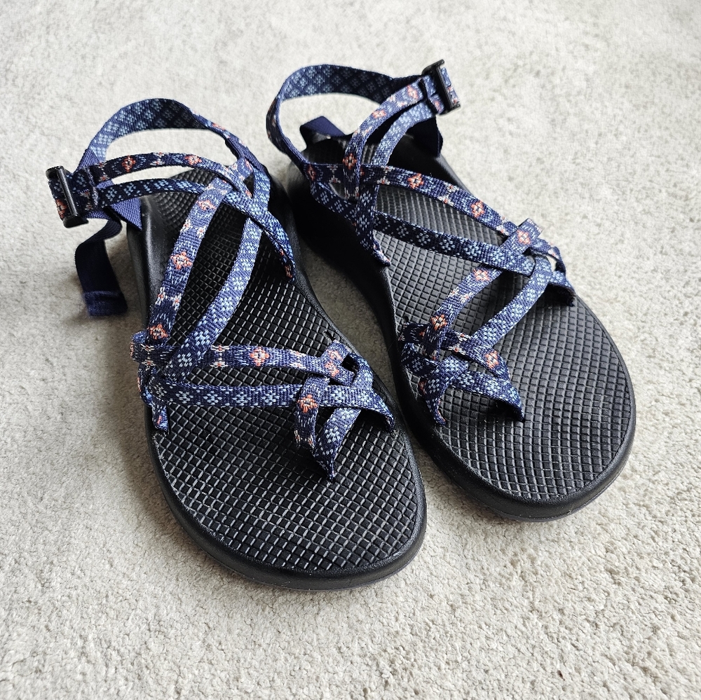 Chaco Blue and Orange Sandals